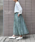 NSL26104 FANCY GINGHAM CHECK GATHERED SKIRT
