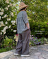 LNHT1713L LINEN PLAIN OVERDYE EASY PANTS