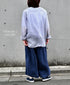 INAM2641GD 60s SINGLE GAUZE PLAIN OVERDYE UTILITY BANDED COLLAR SHIRT