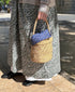 ANMDS2501 RAFFIA ONE HANDLE BARREL BAG