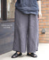 LNHT1713LC LINEN CHECK OVERDYE EASY PANTS
