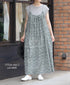 NSL26074 80s VOILE TWO TONE FLOWER PRINT TWO WAY CAMISOLE DRESS