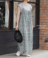 NSL26074 80s VOILE TWO TONE FLOWER PRINT TWO WAY CAMISOLE DRESS