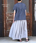 INSL26331 60s AUTO LOOM COTTON/LINEN STRIPE BANDED COLLAR FRENCH/SL PINTUCK SHIRTS