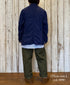 NVL2301PSD POPLIN WIDE STRIPE (OVERDYE) SIDE VENTS TAILORED JACKET