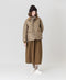 NAM2652PP POLYESTER × POLYESTER OVERSIZED STAND FALL COLLAR JACKET WITH RIBBED CUFF