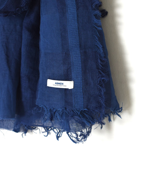 AGAM2501 LINEN / COTTON CHECK STOLE 65×180cm