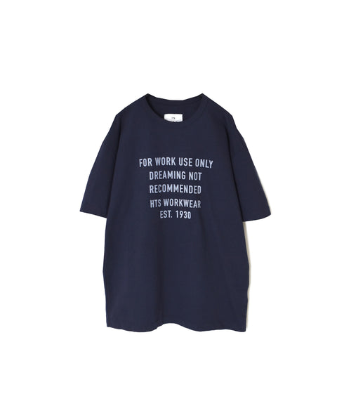 ANHT2601P01 CREW NECK T-SHIRT "WORK USE ONLY"PRINT