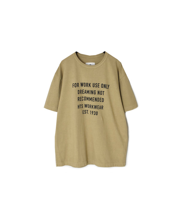 ANHT2601P01 CREW NECK T-SHIRT "WORK USE ONLY"PRINT