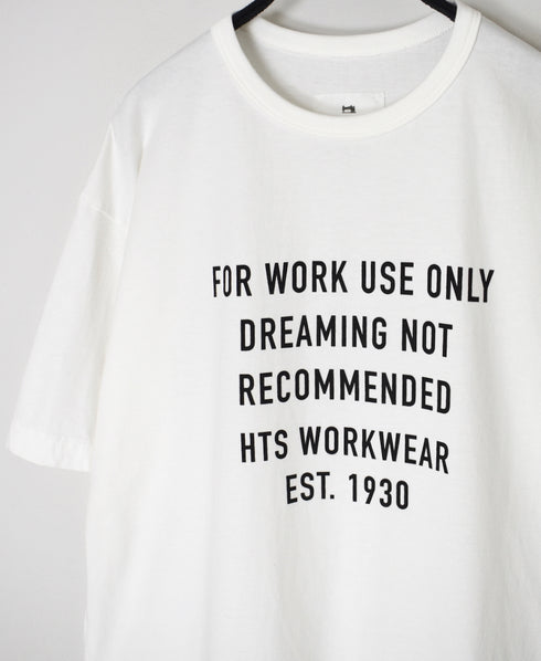 ANHT2601P01 CREW NECK T-SHIRT "WORK USE ONLY"PRINT
