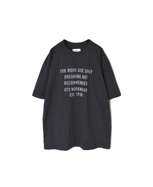 ANHT2601P01 CREW NECK T-SHIRT "WORK USE ONLY"PRINT