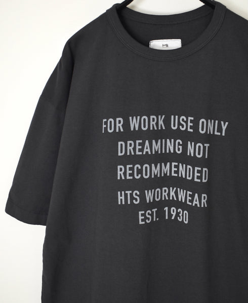 ANHT2601P01 CREW NECK T-SHIRT "WORK USE ONLY"PRINT