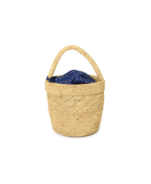 ANMDS2501 RAFFIA ONE HANDLE BARREL BAG