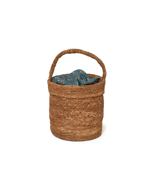 ANMDS2501 RAFFIA ONE HANDLE BARREL BAG
