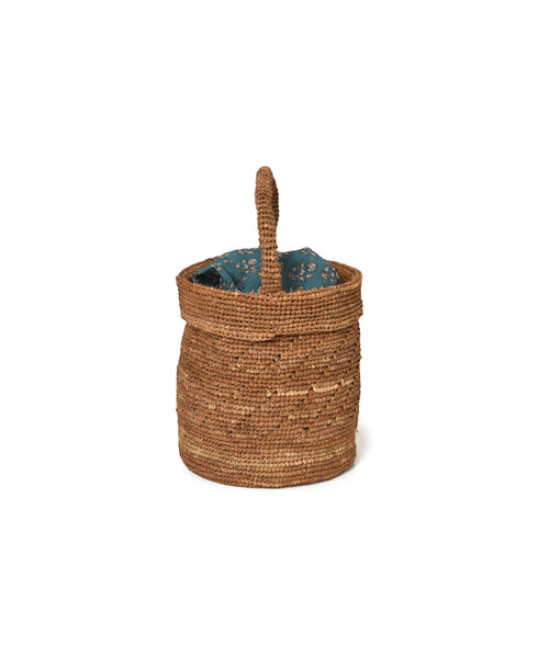 ANMDS2501 RAFFIA ONE HANDLE BARREL BAG