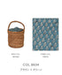 ANMDS2501 RAFFIA ONE HANDLE BARREL BAG