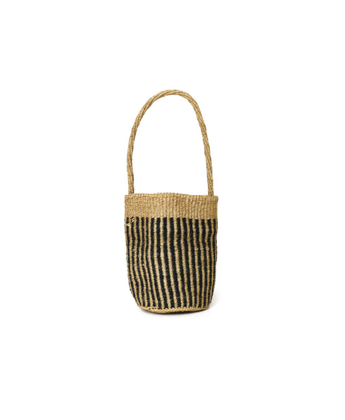 ANSL2601 STRIPE SISAL ONE HANDLE SHOULDER BAG