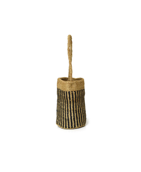 ANSL2601 STRIPE SISAL ONE HANDLE SHOULDER BAG