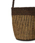 ANSL2601 STRIPE SISAL ONE HANDLE SHOULDER BAG