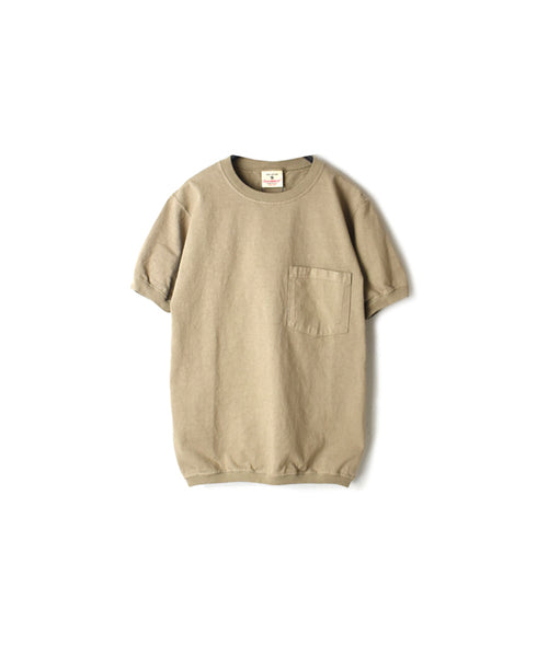 NGT9801P 7.2oz HEAVY WEIGHT COTTON CREW-NECK S/SL POCKET-T CUFF AND HEM RIB