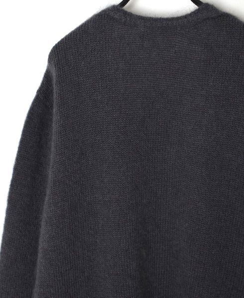 CHT2552 MOHAIR NO-BUTTON CARDIGAN