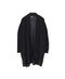 CNMDS2501 12GG LINEN PLAIN V-NECK CARDIGAN WITH SLIT
