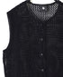 CNMDS2601 5GG LINEN OPENWORK KNIT VEST