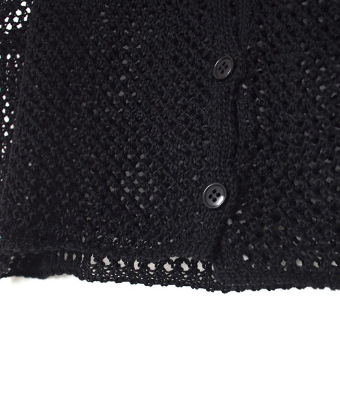 CNMDS2601 5GG LINEN OPENWORK KNIT VEST