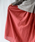 NMDS26605D ORGANIC MICRO CHECK&VOILE PLAIN PATCHWORK OVERDYE RAJASTHAN GATHERED SKIRT