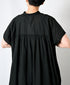 NSL26007 60s CAMBRIC PLAIN BANDED COLLAR FRENCH/SL DRESS