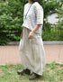 NLA2501 REGULAR STRIPE DROP SHOULDR S/SL BASQUE SHIRT