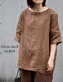 NAM1631LP LINEN PLAIN OVERDYE BOAT NECK S/SL SHIRT