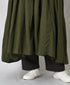 NMDS26604D ORGANIC MICRO CHECK&VOILE PLAIN PATCHWORK OVERDYE CREW-NECK BUTTON SHIRT MAXI DRESS WITH PINTUCK