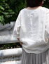 NAM1631LP LINEN PLAIN OVERDYE BOAT NECK S/SL SHIRT