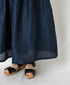 INSL26325 60s AUTO LOOM COTTON/LINEN PLAIN GATHERED SKIRT