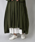 NMDS26602D ORGANIC MICRO CHECK&VOILE PLAIN PATCHWORK OVERDYE PINTUCK PULLOVER DRESS