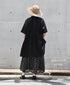 NSL26057 80s COTTON VOILE DOT PRINT PATCHWORK GATHERED SKIRT