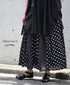 NSL26057 80s COTTON VOILE DOT PRINT PATCHWORK GATHERED SKIRT
