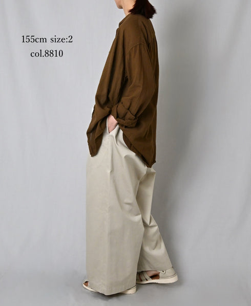 INAM2502G3D 30s GAUZE OVERDYE UTILITY REGULAR COLLAR SHIRT