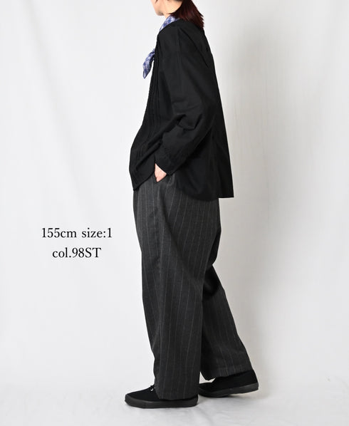 GNMDS2501WS WOOL SERGE 2TUCK TAPERED EASY PANTS