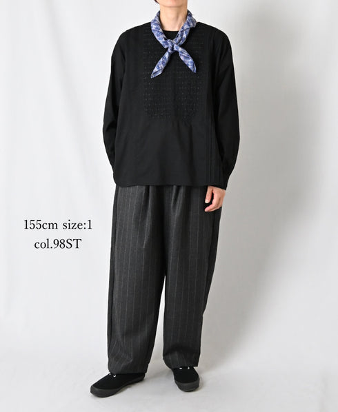 GNMDS2501WS WOOL SERGE 2TUCK TAPERED EASY PANTS