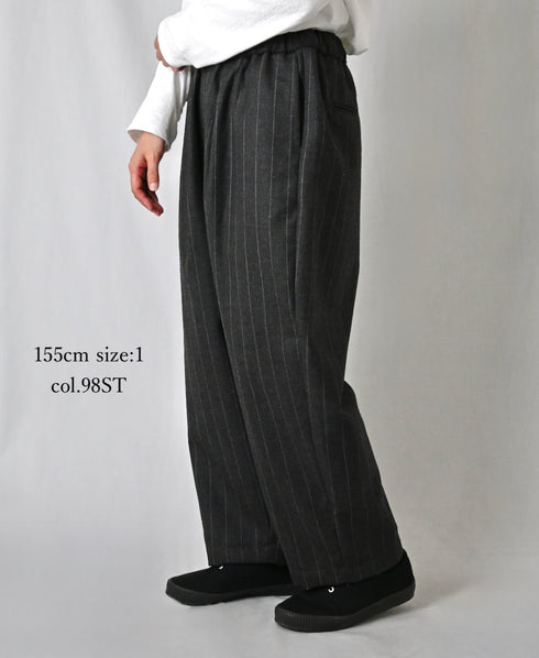 GNMDS2501WS WOOL SERGE 2TUCK TAPERED EASY PANTS