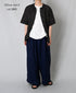 INMDS25122 YARN DYE NATURAL INDIGO EASY PANTS