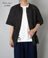 NMDS26271 80s POWER LOOM LINEN PLAIN LACE PINTUCK HALF/SLEEVE 2WAY SHIRT