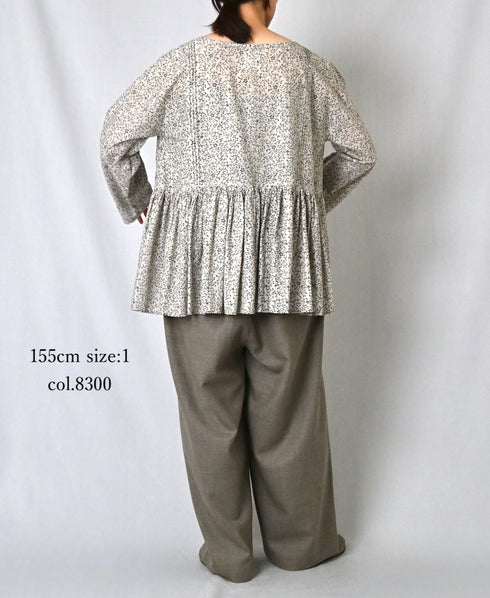 GNMDS2502WS WOOL SERGE 2TUCK WIDE EASY PANTS