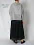 INMDS26022 HANDWOVEN COTTON/SILK SMALL GINGHAM CHECK DROP SHOULDER SMOCK