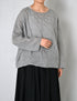 INMDS26022 HANDWOVEN COTTON/SILK SMALL GINGHAM CHECK DROP SHOULDER SMOCK