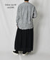 NVL2681SCW POPLIN STRIPE & CHECK WRINKLE BANDED COLLAR L/SL OVERSIZED SHIRTS