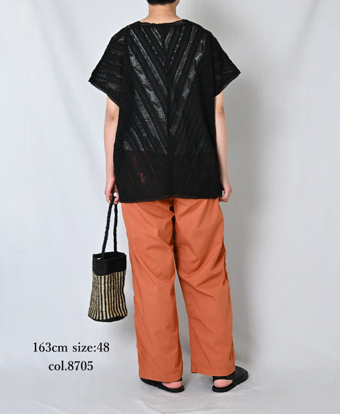 INHT2204CP 60s COTTON POPLIN OVERDYE EASY PANTS