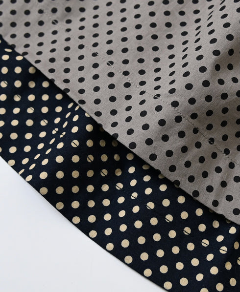 NSL26536 40s COTTON POPLIN DOT PRINT WIDE EASY PANTS
